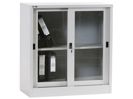Low Height Sliding Glass Cupboard